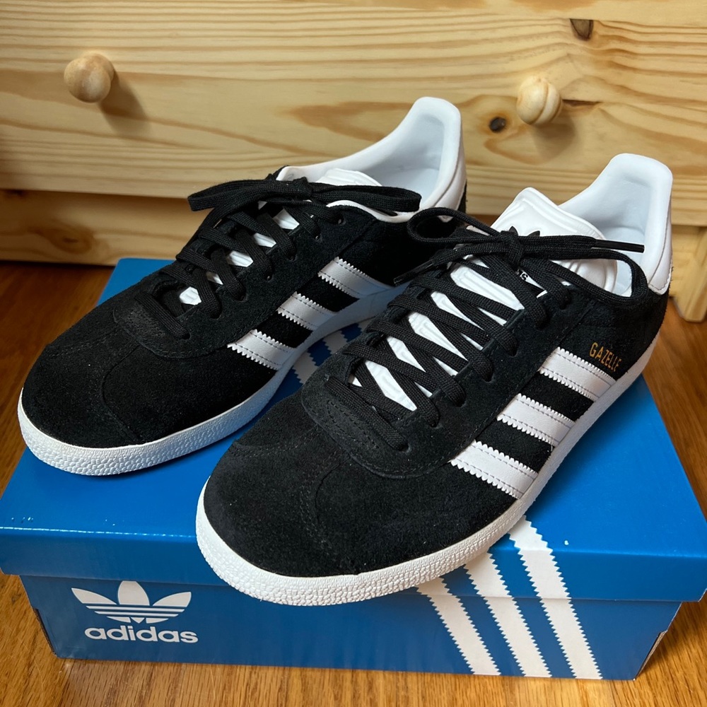 Adidas Gazelle Black White 5.5 Men 6.5 Women